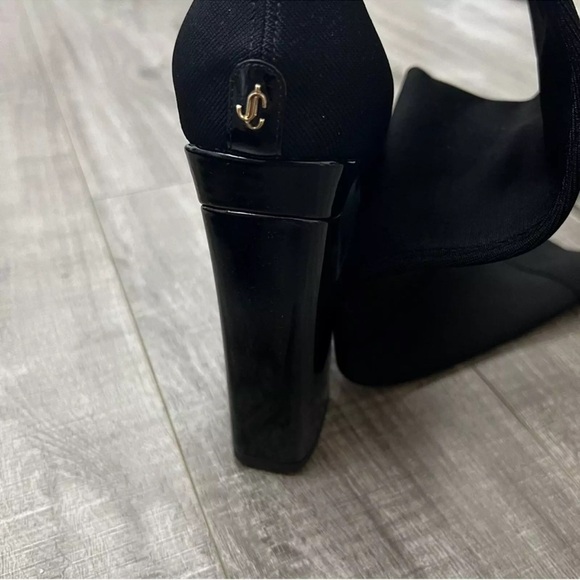 Jimmy Choo black Giome 140mm over-the-knee platform boots. Sz 39 - Picture 6 of 12